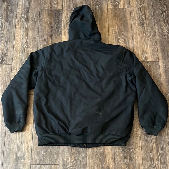 Vintage Carhartt Jacket Mens Size XL Black J140 Distressed Tall Made In USA 90s - Picture 8 of 16